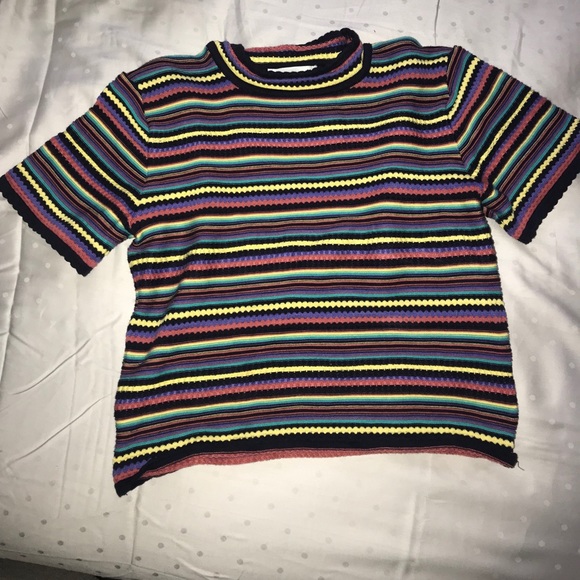 Zara Tops - Zara Short Sleeve top with multicolored stripes